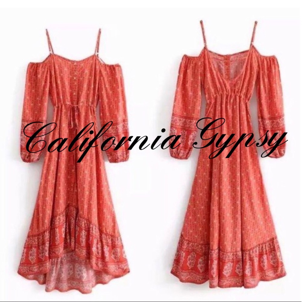 Western Gypsy boho bull steer dress - Picture 4 of 14